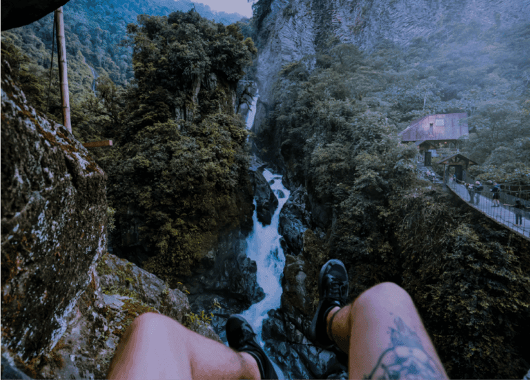 Ziplining in Banos Ecuador